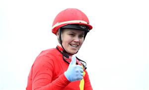 SYDNEY, AUSTRALIA - OCTOBER 24: Winona Costin looks on after winning race 2 the TAB Highway Handicap with Proven Class during Sydney Racing at Royal Randwick Racecourse on October 24, 2020 in Sydney, Australia. (Photo by Jason McCawley/Getty Images for the Australian Turf Club)