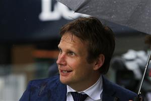 SYDNEY, AUSTRALIA - OCTOBER 24: Bjorn Baker looks on after winning race 7 the Daily Press Nivison with Positive Peace during Sydney Racing at Royal Randwick Racecourse on October 24, 2020 in Sydney, Australia. (Photo by Mark Evans/Getty Images)