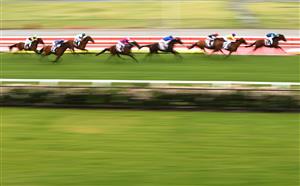 MELBOURNE, AUSTRALIA - OCTOBER 24: Ben Melham rides #5 Portland Sky to win race three the PFD Food Services Red Anchor Stakes during Melbourne Racing Cox Plate Day at Moonee Valley Racecourse on October 24, 2020 in Melbourne, Australia. (Photo by Robert Cianflone/Getty Images)