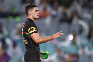 SYDNEY, AUSTRALIA - OCTOBER 25: Nathan Cleary of the Panthers looks on during the 2020 NRL Grand Final match between the Penrith Panthers and the Melbourne Storm at ANZ Stadium on October 25, 2020 in Sydney, Australia. (Photo by Cameron Spencer/Getty Images)