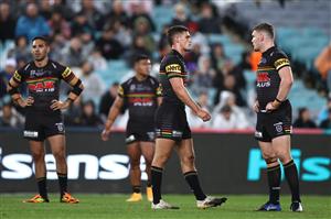 SYDNEY, AUSTRALIA - OCTOBER 25: Nathan Cleary of the Panthers looks on during the 2020 NRL Grand Final match between the Penrith Panthers and the Melbourne Storm at ANZ Stadium on October 25, 2020 in Sydney, Australia. (Photo by Cameron Spencer/Getty Images)