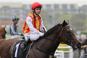 SYDNEY, AUSTRALIA - OCTOBER 24: Tim Clark on Peltzer returns to scale after winning race 6 the Bar 83 Bondi Stakes during Sydney Racing at Royal Randwick Racecourse on October 24, 2020 in Sydney, Australia. (Photo by Mark Evans/Getty Images)