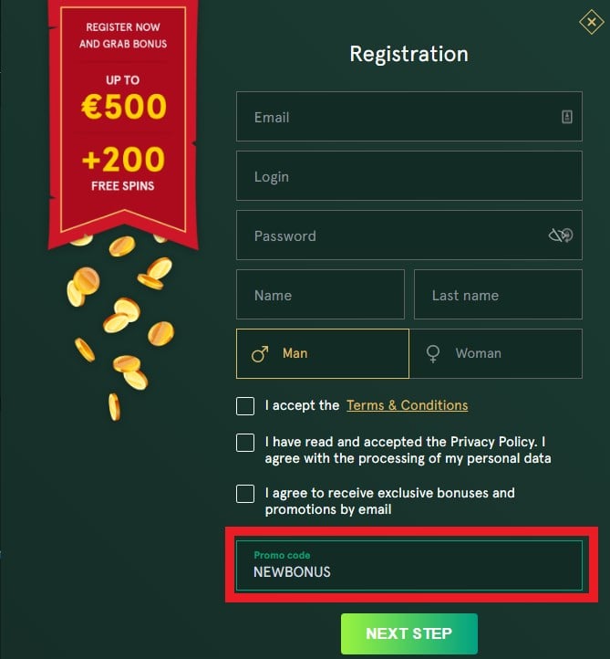 Casinia Promo Code is NEWBONUS: Claim the best bonus today