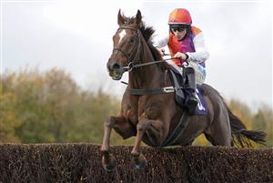 CHEPSTOW, WALES - OCTOBER 27: James Bowen riding Wayfinder clear the last to win The Ed Culham Tips At tipstersempire.co.uk Novices' Handicap Chase (GBB Race) at Chepstow Racecourse on October 27, 2020 in Chepstow, Wales. Owners are allowed to attend if they have a runner at the meeting otherwise racing remains behind closed doors to the public due to the Coronavirus pandemic. (Photo by Alan Crowhurst/Getty Images)