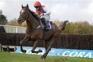 CHEPSTOW, WALES - OCTOBER 27: James Bowen riding Wayfinder clear the last to win The Ed Culham Tips At tipstersempire.co.uk Novices' Handicap Chase (GBB Race) at Chepstow Racecourse on October 27, 2020 in Chepstow, Wales. Owners are allowed to attend if they have a runner at the meeting otherwise racing remains behind closed doors to the public due to the Coronavirus pandemic. (Photo by Alan Crowhurst/Getty Images)