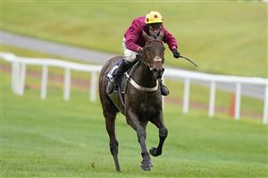 CHEPSTOW, WALES - OCTOBER 27: Nico de Boinville riding Grand Mogul clear the last to win The JPW Racing Tipster At tipstersempire.co.uk Maiden Hurdle (GBB Race) (Div 1) at Chepstow Racecourse on October 27, 2020 in Chepstow, Wales. Owners are allowed to attend if they have a runner at the meeting otherwise racing remains behind closed doors to the public due to the Coronavirus pandemic. (Photo by Alan Crowhurst/Getty Images)