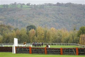 TAUNTON, ENGLAND - OCTOBER 28: Rex Dingle riding Marilyn Monroe (R, purple) turn into the straight to win The Porter Dodson Handicap Hurdleat Taunton Racecourse on October 28, 2020 in Taunton, England. Owners are allowed to attend if they have a runner at the meeting otherwise racing remains behind closed doors to the public due to the Coronavirus pandemic. (Photo by Alan Crowhurst/Getty Images)