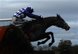 WETHERBY, ENGLAND - OCTOBER 30: Duffle Coat ridden by Jonathan Burke clear a fence before winning the Weatherbys Hamilton Wensleydale Juvenile Hurdle at Wetherby Racecourse on October 30, 2020 in Wetherby, England. (Photo by Tim Goode - Pool/Getty Images)
