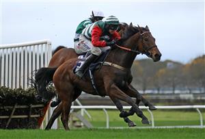 WETHERBY, ENGLAND - OCTOBER 30: Fransham ridden by Kielan Woods goes on to win the bet365 Handicap Hurdle at Wetherby Racecourse on October 30, 2020 in Wetherby, England. (Photo by Tim Goode - Pool/Getty Images)