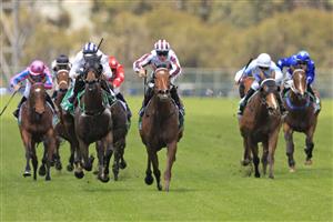 SYDNEY, AUSTRALIA - OCTOBER 31: Tommy Berry on Art Cadeau wins race 1 the TAB Highway Class 3 Handicap during Sydney Racing at Rosehill Gardens on October 31, 2020 in Sydney, Australia. (Photo by Mark Evans/Getty Images)