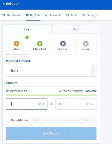 coinbase open account