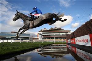NEWBURY, ENGLAND - NOVEMBER 05: Richard Johnson riding Kalooki on their way to winning the Pertemps Network Beginners' Chase at Newbury Racecourse on November 05, 2020 in Newbury, England. (Photo by Michael Steele/Getty Images)