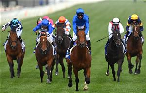MELBOURNE, AUSTRALIA - NOVEMBER 07: Glen Boss riding Bivouac celebrates wins the Darley Sprint Classic during 2020 Seppelt Wines Stakes Day at Flemington Racecourse on November 07, 2020 in Melbourne, Australia. (Photo by Quinn Rooney/Getty Images for the VRC)