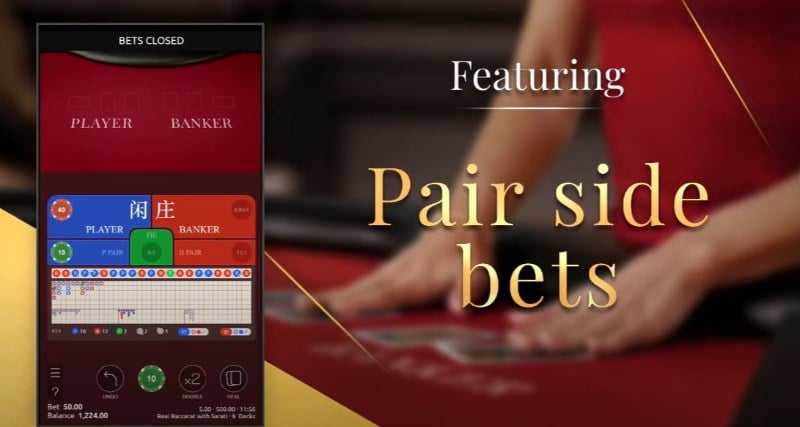 Real Baccarat with Sarati Side Bets Real Baccarat with Sarati Side Bets