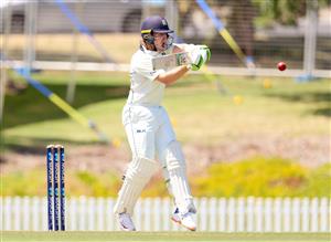 Pucovski bats during day two of the Sheffield Shield match between Victoria and Western Australia (Getty Images)