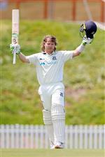 Pucovski celebrates after reaching his double century (Getty Images)