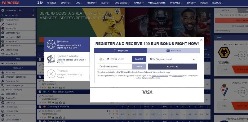PariPesa Promo Code NEWBONUS
