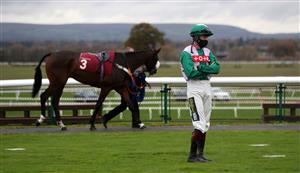 BANGOR, WALES - NOVEMBER 11: Jockey Sam Twiston-Davies looks on prior to The Bangor 'National Hunt' Auction Maiden Hurdle at Bangor-on-Dee Racecourse on November 11, 2020 in Bangor, United Kingdom. (Photo by David Davies - Pool/Getty Images)