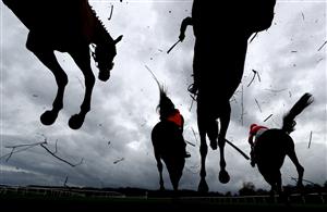 BANGOR, WALES - NOVEMBER 11: Runners and riders at Bangor Racecourse at Bangor-on-Dee Racecourse on November 11, 2020 in Bangor, United Kingdom. (Photo by David Davies - Pool /Getty Images)