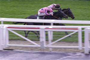 CHELTENHAM, ENGLAND - NOVEMBER 14: Sean Bowen riding Ishkhara Lady (nearest) dead heat with Harry Skelton riding Elle Est Belle (farside) for The Karndean Designflooring Mares' Standard Open NH Flat Race at Cheltenham Racecourse on November 14, 2020 in Cheltenham, England. Owners are allowed to attend if they have a runner at the meeting otherwise racing remains behind closed doors to the public due to the Coronavirus pandemic. (Photo by Alan Crowhurst/Getty Images)
