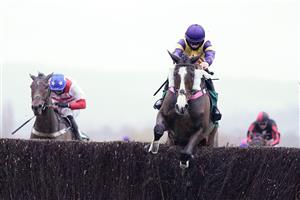 CHELTENHAM, ENGLAND - NOVEMBER 14: Richard Patrick riding Storm Control clear the last to win The South West Syndicate Handicap Chase at Cheltenham Racecourse on November 14, 2020 in Cheltenham, England. Owners are allowed to attend if they have a runner at the meeting otherwise racing remains behind closed doors to the public due to the Coronavirus pandemic. (Photo by Alan Crowhurst/Getty Images)