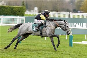 CHELTENHAM, ENGLAND - NOVEMBER 14: Robbie Power riding Eldorado Allen clear the last to win The From The Horse's Mouth Podcast Novices' Chase at Cheltenham Racecourse on November 14, 2020 in Cheltenham, England. Owners are allowed to attend if they have a runner at the meeting otherwise racing remains behind closed doors to the public due to the Coronavirus pandemic. (Photo by Alan Crowhurst/Getty Images)