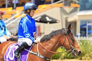 NEWCASTLE, AUSTRALIA - NOVEMBER 14: Rachel King on Sliders returns to scale after winning race 1 the Sage Painting Max Lees Classic during Racing at Newcastle Racecourse on November 14, 2020 in Newcastle, Australia. (Photo by Mark Evans/Getty Images)