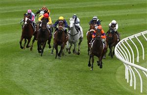 Jamie Kah rides Sovereign Award to win race five the Powerflo Solutions Stakes during Melbourne Racing Cox Plate Day at Moonee Valley (Getty Images)
