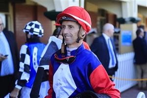 NEWCASTLE, AUSTRALIA - NOVEMBER 14: Nash Rawiller on Sweet Deal returns to scale after winning race 7 the TAB Hunter during Racing at Newcastle Racecourse on November 14, 2020 in Newcastle, Australia. (Photo by Mark Evans/Getty Images)