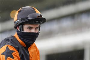 CHELTENHAM, ENGLAND - NOVEMBER 15: Aidan Coleman after riding Put The Kettle On to win The Shloer Chase at Cheltenham Racecourse on November 15, 2020 in Cheltenham, England. Owners are allowed to attend if they have a runner at the meeting otherwise racing remains behind closed doors to the public due to the Coronavirus pandemic. (Photo by Alan Crowhurst/Getty Images)