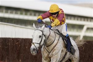 CHELTENHAM, ENGLAND - NOVEMBER 15: Tom Scudamore riding Ramses de Teillee clear the last to win The Planteur At Chapel Stud Handicap Chase at Cheltenham Racecourse on November 15, 2020 in Cheltenham, England. Owners are allowed to attend if they have a runner at the meeting otherwise racing remains behind closed doors to the public due to the Coronavirus pandemic. (Photo by Alan Crowhurst/Getty Images)