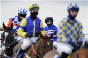 WINCANTON, ENGLAND - NOVEMBER 19: Harry Cobden returns after winnning on Zyon in The Lenny Roberts Memorial Trophy Novices' Hurdle (GBB Race) (Div 2) at Wincanton Racecourse on November 19, 2020 in Wincanton, England. Owners are allowed to attend if they have a runner at the meeting otherwise racing remains behind closed doors to the public due to the Coronavirus pandemic. (Photo by Alan Crowhurst/Getty Images)