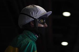 ASCOT, ENGLAND - NOVEMBER 20: Harry Cobden at Ascot Racecourse on November 20, 2020 in Ascot, England. Owners are allowed to attend if they have a runner at the meeting otherwise racing remains behind closed doors to the public due to the Coronavirus pandemic. (Photo by Alan Crowhurst/Getty Images)