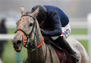 MANCHESTER, ENGLAND - NOVEMBER 21: Snow Leopardess ridden by Brian Hughes comes from behind to win the Betfair Supports Safer Gambling Week Handicap Chase at Haydock Park, Merseyside on November 21, 2020 in Manchester, England. (Photo by Mike Egerton - Pool/Getty Images)
