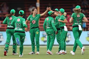 SYDNEY, AUSTRALIA - NOVEMBER 22: Tess Flintoff of the Stars celebrates dismissing Erin Burns of the Sixers during the Women's Big Bash League WBBL match between the Melbourne Stars and the Sydney Sixers at North Sydney Oval, on November 22, 2020, in Sydney, Australia. (Photo by Cameron Spencer/Getty Images)