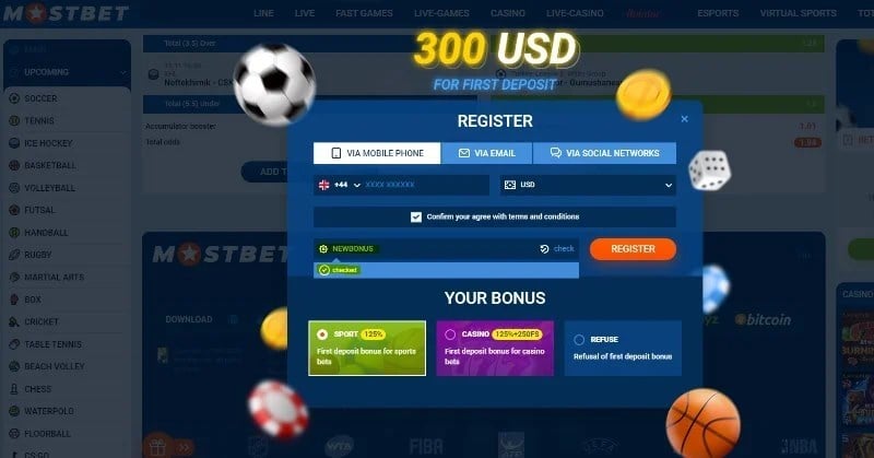 MostBet Promo Code NEWBONUS