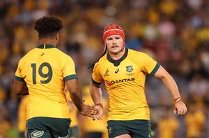 NEWCASTLE, AUSTRALIA - NOVEMBER 21: Harry Wilson of Australia comes off the field during the 2020 Tri-Nations match between the Australian Wallabies and the Argentina Pumas at McDonald Jones Stadium on November 21, 2020 in Newcastle, Australia. (Photo by Cameron Spencer/Getty Images)