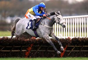 WETHERBY, UNITED KINGDOM - NOVEMBER 25: Giovanni Change and jockey Alexander Thorne clear a fence during the Visit injuredjockeys.co.uk For Christmas Cards Conditional Jockeys' Handicap Hurdle at Wetherby Racecourse on November 25, 2020 in Wetherby, England. (Photo by Mike Egerton - Pool/Getty Images)