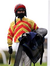 WETHERBY, UNITED KINGDOM - NOVEMBER 25: Jockey Colm McCormack at Wetherby Racecourse on November 25, 2020 in Wetherby, England. (Photo by Mike Egerton - Pool/Getty Images)