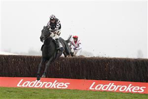NEWBURY, ENGLAND - NOVEMBER 28: Jack Tudor riding Cap Du Nord clear the last to win The Sir Peter O'Sullevan Memorial Handicap Chase at Newbury Racecourse on November 28, 2020 in Newbury, England. Owners are allowed to attend if they have a runner at the meeting otherwise racing remains behind closed doors to the public due to the Coronavirus pandemic. (Photo by Alan Crowhurst/Getty Images)