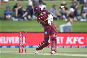 TAURANGA, NEW ZEALAND - NOVEMBER 29: Andre Fletcher of the West Indies bats during game two of the International Twenty20 series between New Zealand and the West Indies at Bay Oval on November 29, 2020 in Tauranga, New Zealand. (Photo by Phil Walter/Getty Images)