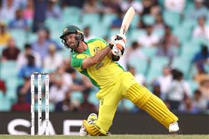 SYDNEY, AUSTRALIA - NOVEMBER 29: Glenn Maxwell of Australia bats during game two of the One Day International series between Australia and India at Sydney Cricket Ground on November 29, 2020 in Sydney, Australia. (Photo by Ryan Pierse/Getty Images)