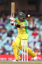 SYDNEY, AUSTRALIA - NOVEMBER 29: Glenn Maxwell of Australia bats during game two of the One Day International series between Australia and India at Sydney Cricket Ground on November 29, 2020 in Sydney, Australia. (Photo by Ryan Pierse/Getty Images)