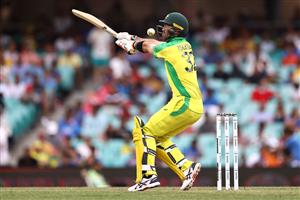 SYDNEY, AUSTRALIA - NOVEMBER 29: Glenn Maxwell of Australia gets struck on the head during game two of the One Day International series between Australia and India at Sydney Cricket Ground on November 29, 2020 in Sydney, Australia. (Photo by Ryan Pierse/Getty Images)