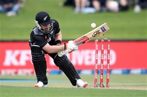 TAURANGA, NEW ZEALAND - NOVEMBER 29: Tim Seifert of New Zealand is bowled by Oshane Thomas of the West Indies during game two of the International Twenty20 series between New Zealand and the West Indies at Bay Oval on November 29, 2020 in Tauranga, New Zealand. (Photo by Phil Walter/Getty Images)