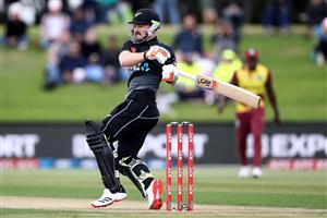 TAURANGA, NEW ZEALAND - NOVEMBER 29: Tim Seifert of New Zealand bats during game two of the International Twenty20 series between New Zealand and the West Indies at Bay Oval on November 29, 2020 in Tauranga, New Zealand. (Photo by Phil Walter/Getty Images)