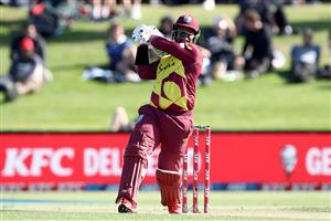 TAURANGA, NEW ZEALAND - NOVEMBER 29: Shimron Hetmyer of the West Indies bats during game two of the International Twenty20 series between New Zealand and the West Indies at Bay Oval on November 29, 2020 in Tauranga, New Zealand. (Photo by Phil Walter/Getty Images)