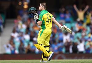 SYDNEY, AUSTRALIA - NOVEMBER 29: Steve Smith of Australia celebrates making 100 runs during game two of the One Day International series between Australia and India at Sydney Cricket Ground on November 29, 2020 in Sydney, Australia. (Photo by Ryan Pierse/Getty Images)