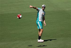 CANBERRA, AUSTRALIA - DECEMBER 01: Andrew Tye of Australia trains during an Australian ODI nets session at Manuka Oval on December 01, 2020 in Canberra, Australia. (Photo by Ryan Pierse/Getty Images)