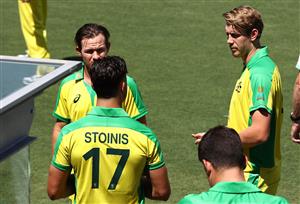 CANBERRA, AUSTRALIA - DECEMBER 01: Cameron Green of Australia looks on during an Australian ODI nets session at Manuka Oval on December 01, 2020 in Canberra, Australia. (Photo by Ryan Pierse/Getty Images)
